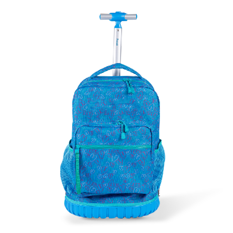 Kletterfreundlich Unisex Gepäck-Rucksack mit Wirbelsäulenschutz für Teenager, leichtem Rolling-Rucksack mit Lunchbox