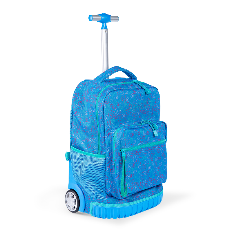 Kletterfreundlich Unisex Gepäck-Rucksack mit Wirbelsäulenschutz für Teenager, leichtem Rolling-Rucksack mit Lunchbox