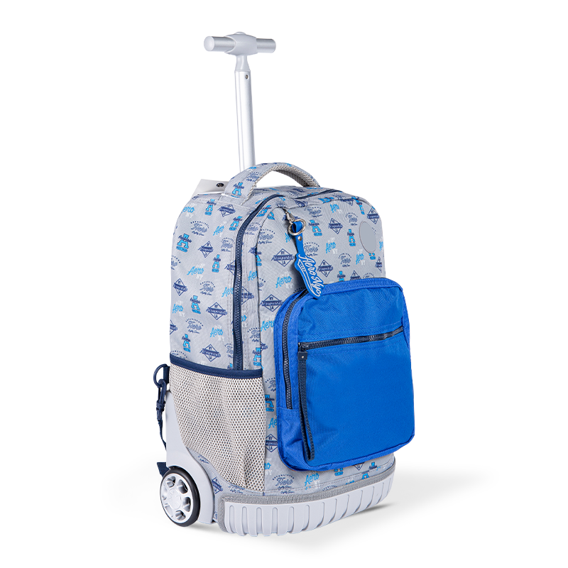 Kletterfreundlich Unisex Gepäck-Rucksack mit Wirbelsäulenschutz für Teenager, leichtem Rolling-Rucksack mit Lunchbox