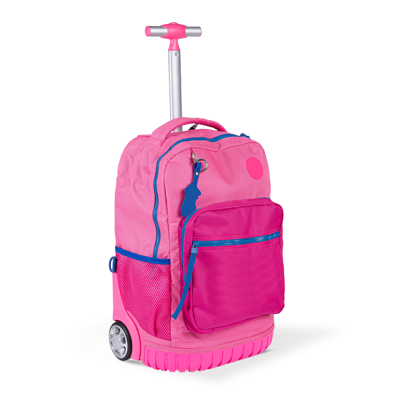 Kletterfreundlich Unisex Gepäck-Rucksack mit Wirbelsäulenschutz für Teenager, leichtem Rolling-Rucksack mit Lunchbox